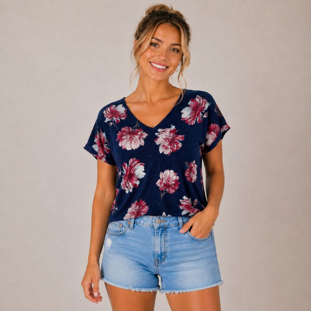 Women's Maurices 24/7 Floral Crop T Shirt